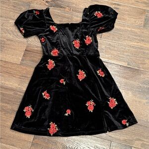 Girls size 10 Hello Franki black velour dress (by Francesca’s)